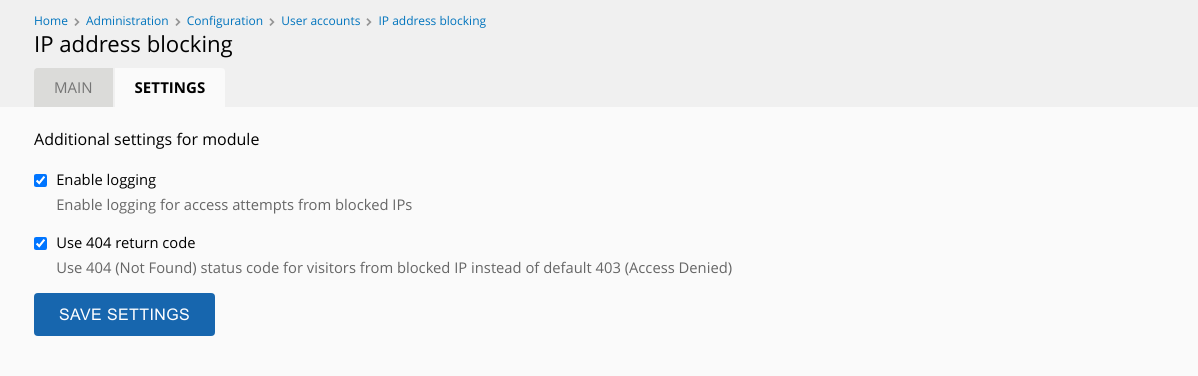IP address blocking